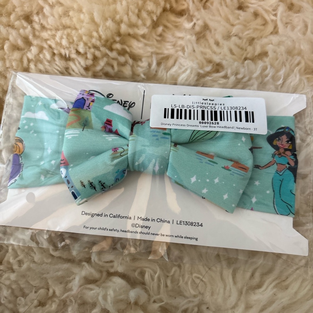 BNWT Little Sleepies Disney Princess Bow